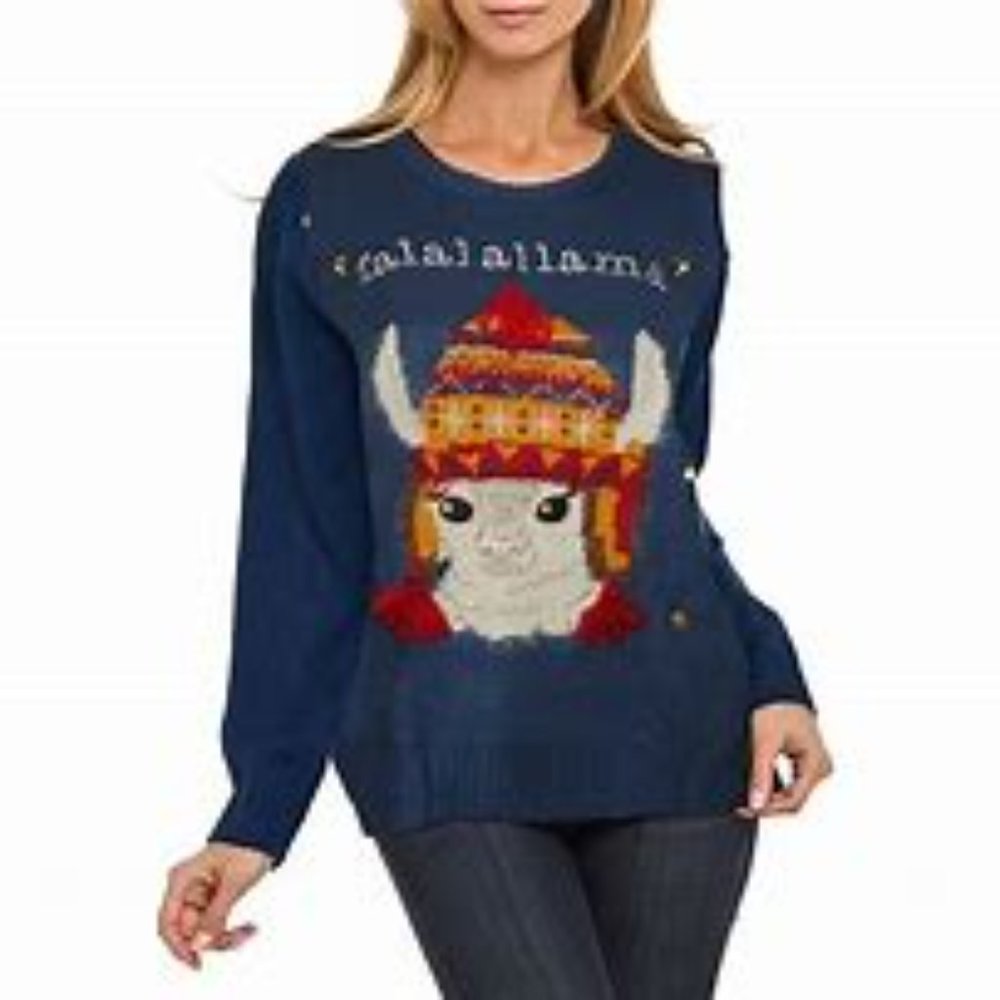 NWT falalalama LAMA UGLY CHRISTMAS SWEATER L/XL NEW with TAG!
